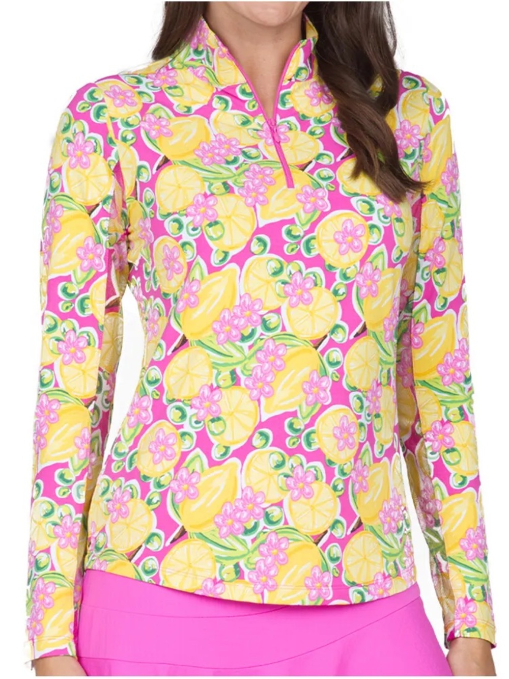 NWT IBKUL Women's Long Sleeve
Mock Neck Top Calista Print S